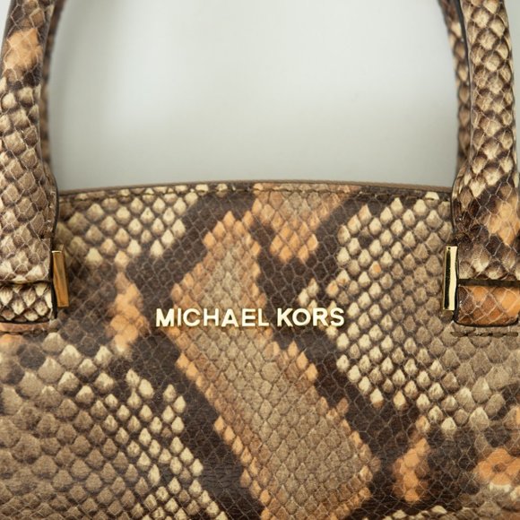 Michael Kors Python Embossed Leather Selma Tote - Picture 3 of 11